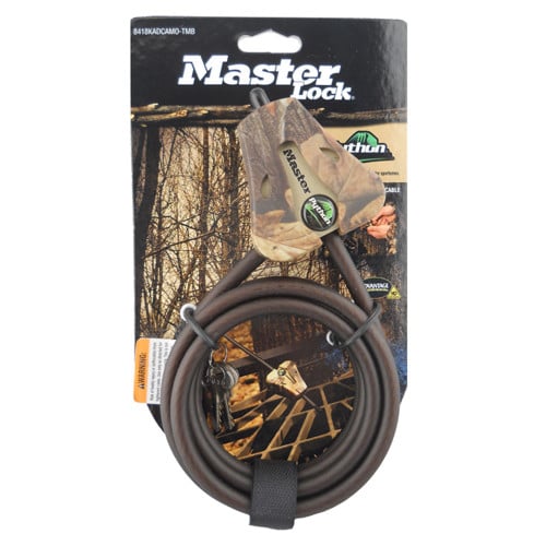 COVERT CAMERAS Master Lock Python Sec Cable Covert Bear 6' Camo for sale at KYGUNCO.