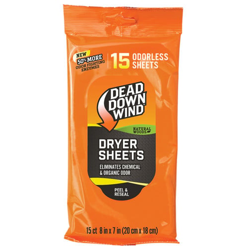 DEAD DOWN WIND Dryer Sheets Natural Woods 15pk for sale at KYGUNCO.