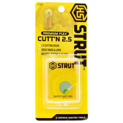 HUNTERS SPECIALTIES Cutt'n 2.5 Double Reed Turkey Call Yellow for sale at KYGUNCO.