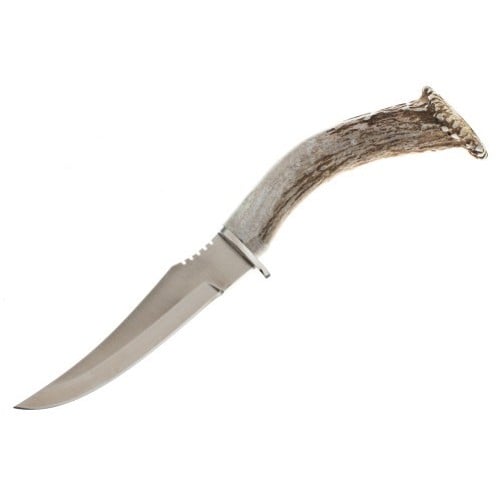 SILVER STAG KNIVES Deer Skinner 4.25" D2 Steel Skinner Blade | Antler Handles w/ Leather Sheath for sale at KYGUNCO.