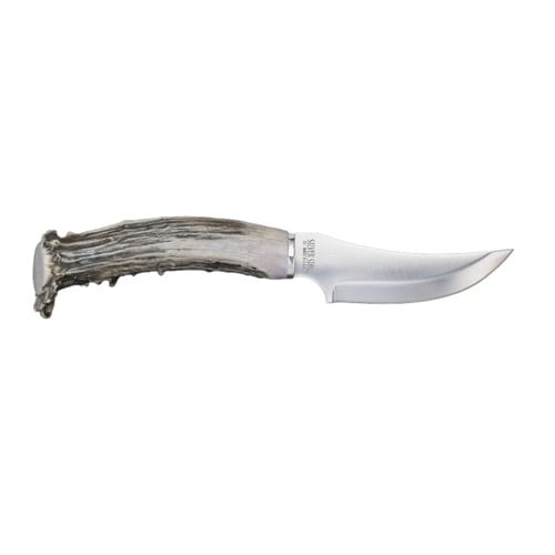 SILVER STAG Cascade Hunter 4" Fixed Blade w/ Elk Handle & Leather Sheath for sale at KYGUNCO.