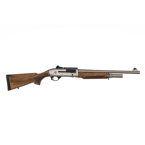 MILITARY ARMAMENT CORP MAC 2 Tactical 12 Gauge 3" 18.5" 4rd Semi-Auto Shotgun - Nickel | Walnut for sale at KYGUNCO.