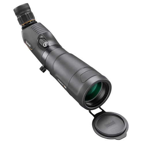 BUSHNELL Trophy Xtreme 2060x65mm Black Rubber Armor Angled for sale at KYGUNCO.
