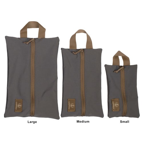 LEUPOLD Pro Gear Stretch Zip Pouch Small Gray/Tan 7.5x4.5 for sale at KYGUNCO.
