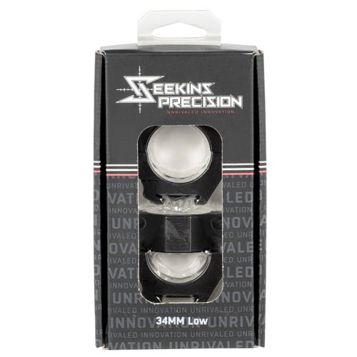 SEEKINS PRECISION Scope Ring .92" Low 34mm 4 Cap Screw Black for sale at KYGUNCO.