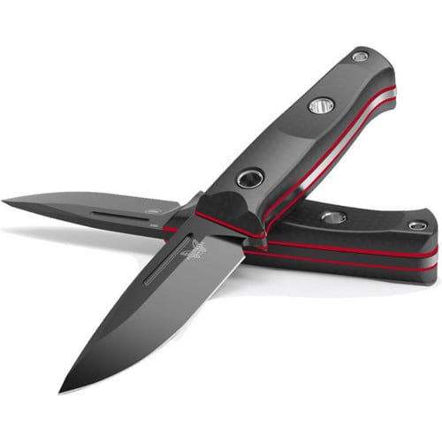 BENCHMADE Sibert Mini Bushcrafter Drop Point Black/Red G10 for sale at KYGUNCO.
