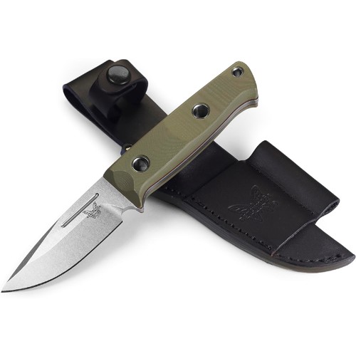 BENCHMADE Sibert Mini Bushcrafter Drop Point OD G10 Red for sale at KYGUNCO.