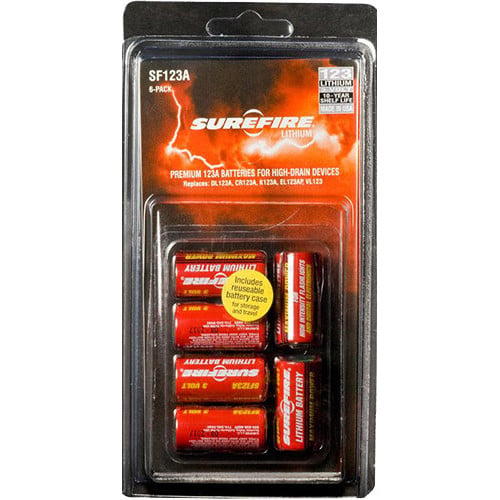 SUREFIRE CR123A 3V Lithium-Ion 1500 mAh 6 Pack for sale at KYGUNCO.
