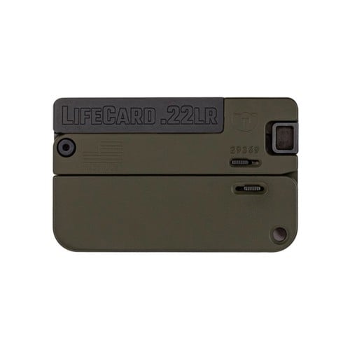 TRAILBLAZER FIREARMS LifeCard 22LR 2.5" Single Shot Pocket Pistol - Black | OD Green for sale at KYGUNCO.