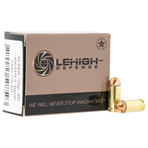 LEHIGH DEFENSE 40 S&W 115gr XD FMT Ammunition | 20 Rounds for sale at KYGUNCO.