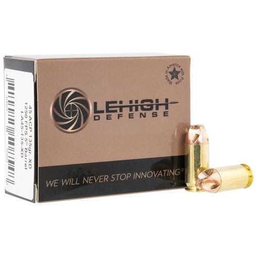 LEHIGH DEFENSE 45ACP 135gr XD FMT Brass Ammunition | 20 Rounds for sale at KYGUNCO.
