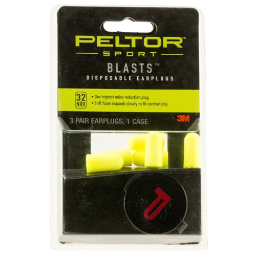 3M PELTOR Sport Blast Earplugs 32dB In The Ear Yellow 3 Pair for sale at KYGUNCO.