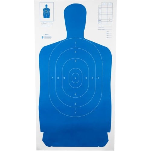 ACTION TARGET B-27S Full Size Blue Silhouette 24x45" | 100 Count for sale at KYGUNCO.