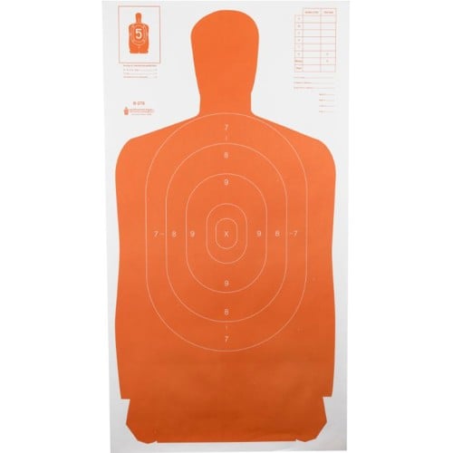 ACTION TARGET B-27S Standard Orange Silhouette 24x45" Target | 100 Count for sale at KYGUNCO.