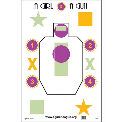 ACTION TARGET Training A Girl & A Gun IDPA Silhouett 23x35 100pk for sale at KYGUNCO.
