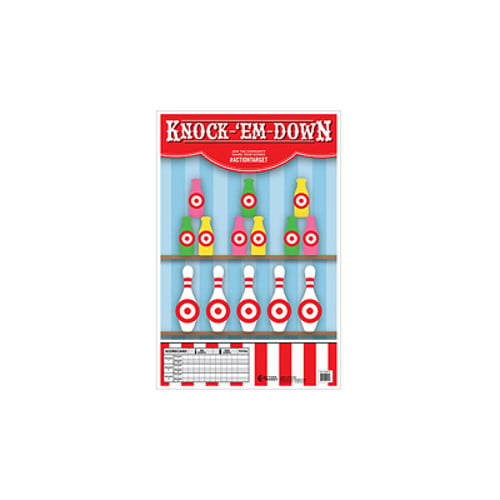 ACTION TARGET Entertainment Knock-Em-Down Bottle/Pin 100 Pack for sale at KYGUNCO.