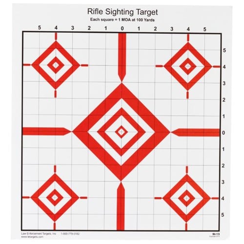 ACTION TARGET SI-13 Advanced Rifle Sighting 14x15" Target | 100 Count for sale at KYGUNCO.