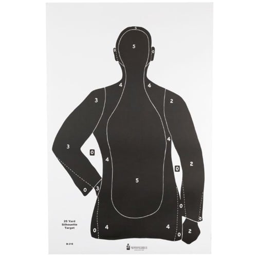 ACTION TARGET B-21E Black Cardstock Silhouette 23x35" Target | 100 Count for sale at KYGUNCO.