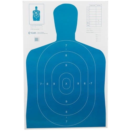 ACTION TARGET B-27E Economy Blue Silhouette 23x35" Target | 100 Count for sale at KYGUNCO.