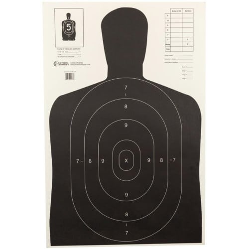 ACTION TARGET B-27E Black Silhouette 23x35" Target | 100 Count for sale at KYGUNCO.