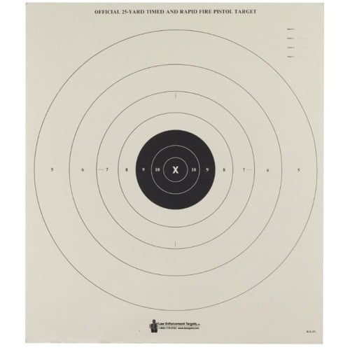 ACTION TARGET B-8 Timed and Rapid Fire Bull's Eye 12x24" Target | 100 Count for sale at KYGUNCO.