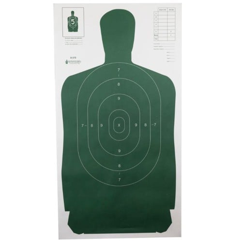 ACTION TARGET B-27S Standard Full-Size Green Silhouette 24x45" Target | 100 Count for sale at KYGUNCO.