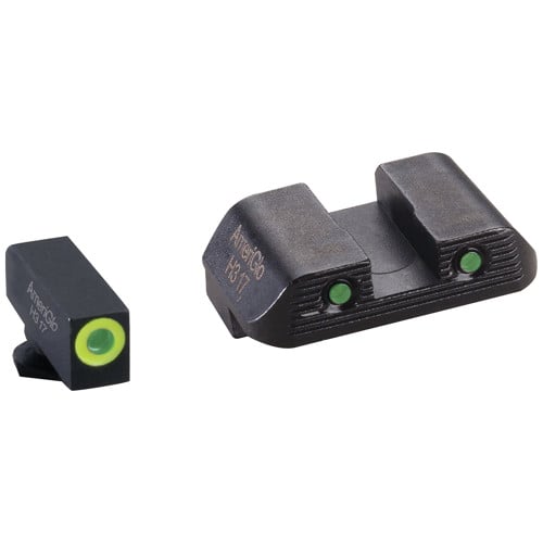 AMERIGLO Trooper Sight Front/Rear fits Glock 42/43 Grn/Lime for sale at KYGUNCO.