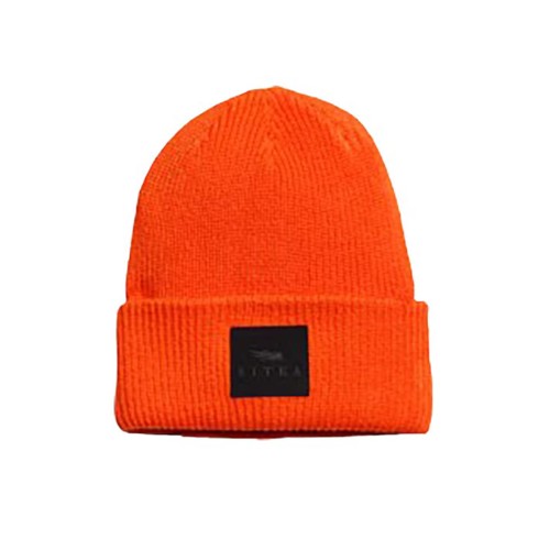 SITKA Double Cuff Acrylic Beanie Ultra Orange OSFA for sale at KYGUNCO.