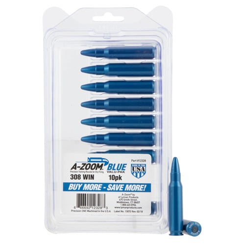 A-ZOOM Snap Caps Blue 10/Pack Aluminum for sale at KYGUNCO.