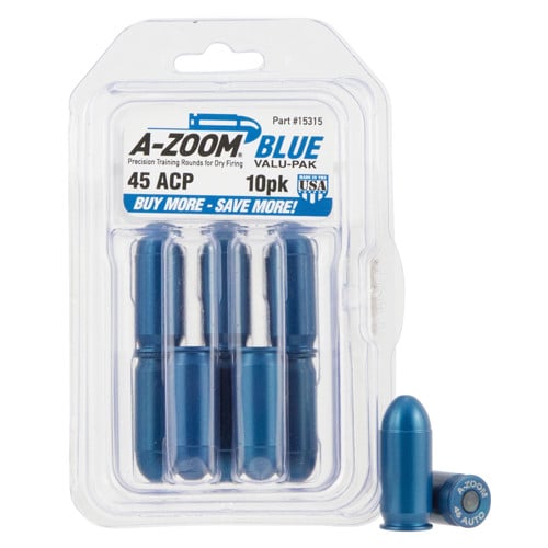 A-ZOOM Snap Caps Blue 10/Pack Aluminum for sale at KYGUNCO.