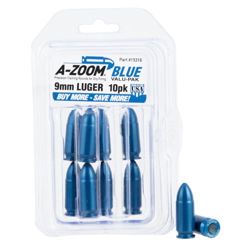 A-ZOOM Snap Caps Blue 10/Pack Aluminum for sale at KYGUNCO.