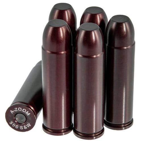 A-ZOOM Revolver Snap Cap 500 SW Mag Aluminum 6/Pack for sale at KYGUNCO.