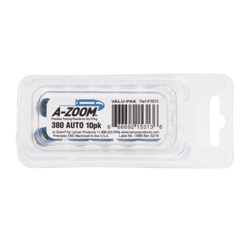A-ZOOM Blue Snap Caps Pistol 380 ACP Aluminum 10/Pack for sale at KYGUNCO.