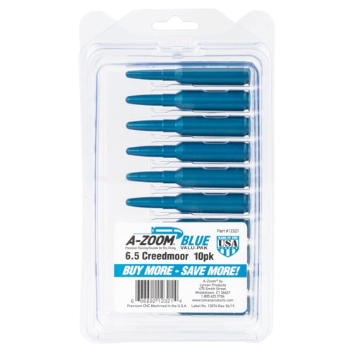 A-ZOOM Blue Snap Caps Rifle 6.5 Creedmoor Alum 10/Pack for sale at KYGUNCO.