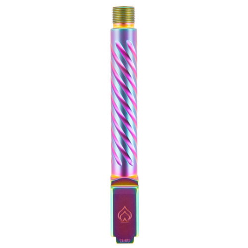 BALLISTIC ADVANTAGE Premium Series 9mm 5" Fluted Threaded Barrel Fits Glock 17 G5 | Rainbow PVD for sale at KYGUNCO.