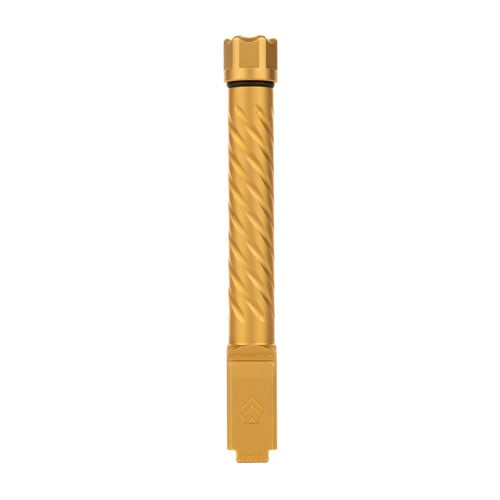 BALLISTIC ADVANTAGE Premium Series 9mm 5" Sprial Threaded Barrel Fits Glock 17 G5 | PVD Gold for sale at KYGUNCO.