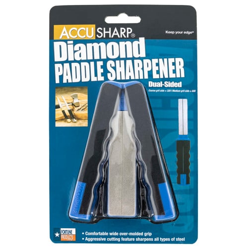 ACCUSHARP Paddle Sharpener Folding Diamond Black/Blue for sale at KYGUNCO.