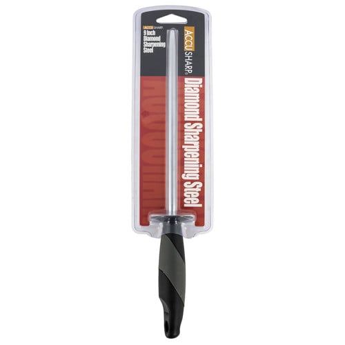 ACCUSHARP Sharpening Steel 9 Diamond Steel Black Overmolded for sale at KYGUNCO.
