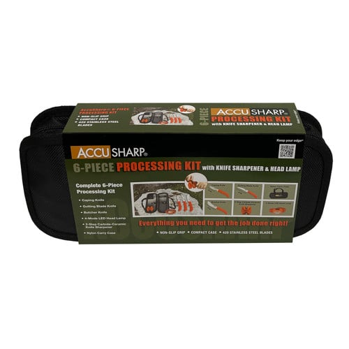 ACCUSHARP Processing Kit Fixed Blaze Orange 6 Piece for sale at KYGUNCO.