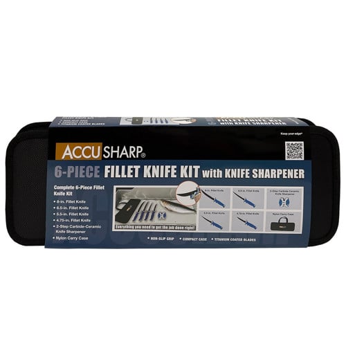 ACCUSHARP Knife Kit 4.75"/5.5"/6.5"/8" Fixed Fillet Plain for sale at KYGUNCO.