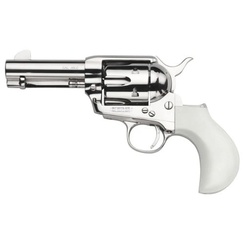 TAYLORS AND COMPANY 1873 Flattop 45 Colt 3.5" 6rd Revolver | Stainless w/ Ivory Birdhead Grips for sale at KYGUNCO.