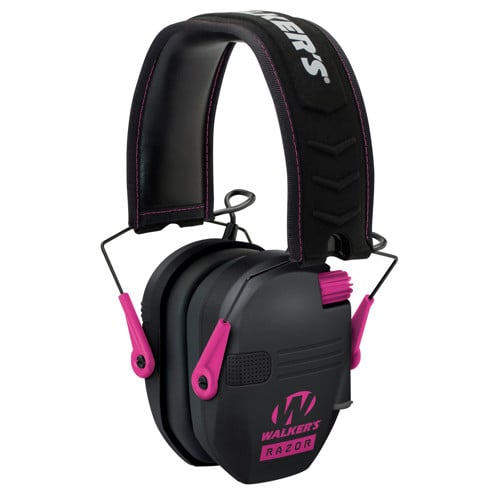 WALKER'S Razor Electronic Earmuff Black/Pink 1 Pair for sale at KYGUNCO.