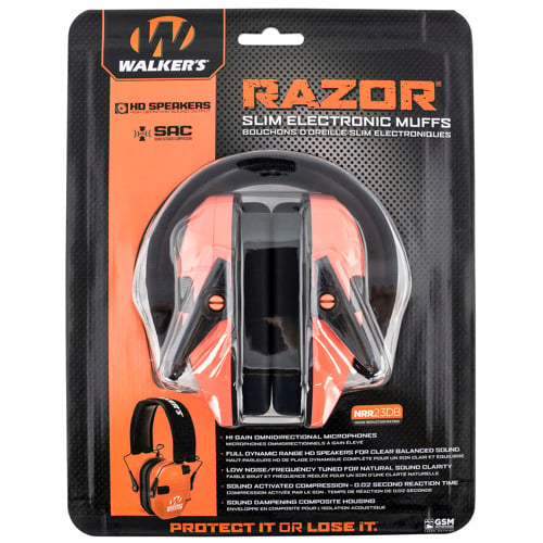 WALKER'S Razor Electronic Earmuff Coral for sale at KYGUNCO.
