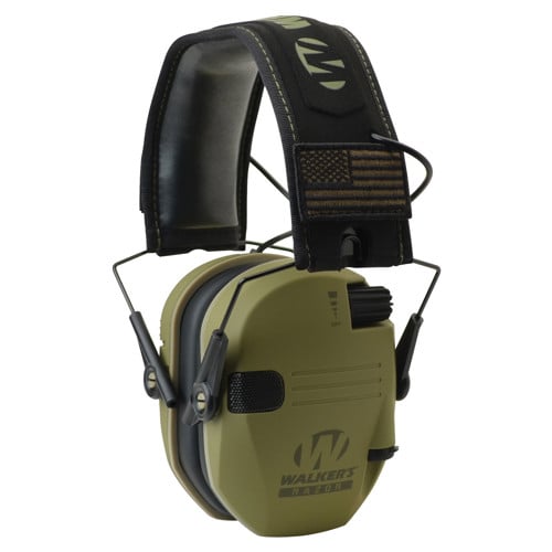 WALKER'S Razor Electronic Earmuff ODG 1pr (2) Morale Patch for sale at KYGUNCO.