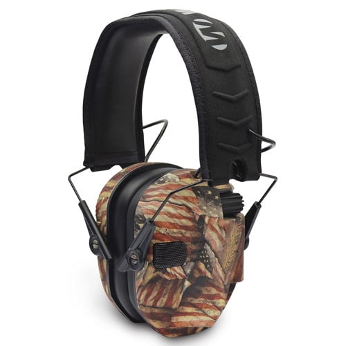 WALKER'S Razor Slim Electronic Ear Muffs American Flag for sale at KYGUNCO.