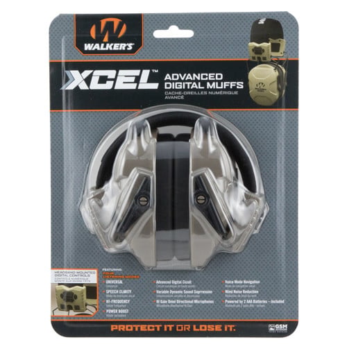 WALKER'S Xcel 100 Electronic Earmuff Green for sale at KYGUNCO.