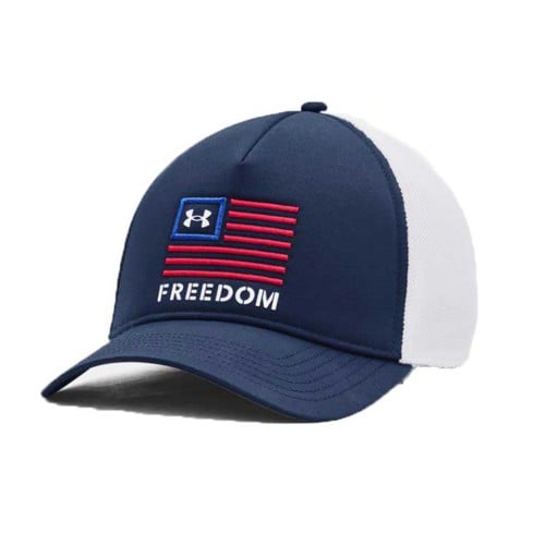 UNDER ARMOUR Men's UA Freedom Trucker Cap - Navy & White for sale at KYGUNCO.