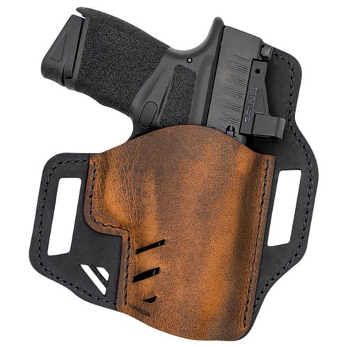 VERSACARRY Rough Rider Size 03 Blk/Brn Leather Belt Slide for sale at KYGUNCO.