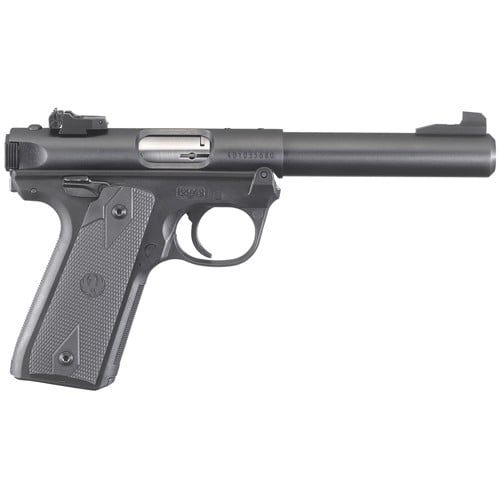 RUGER Mark IV 22/45 22LR 5.5" 10rd CA Compliant - Blued w/ Black Grips for sale at KYGUNCO.
