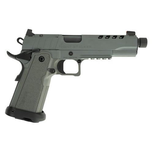 TISAS 1911 B9R Night Stalker 9mm 5" 17rd Optic Ready Pistol w/ Threaded Barrel | Platinum Grey for sale at KYGUNCO.